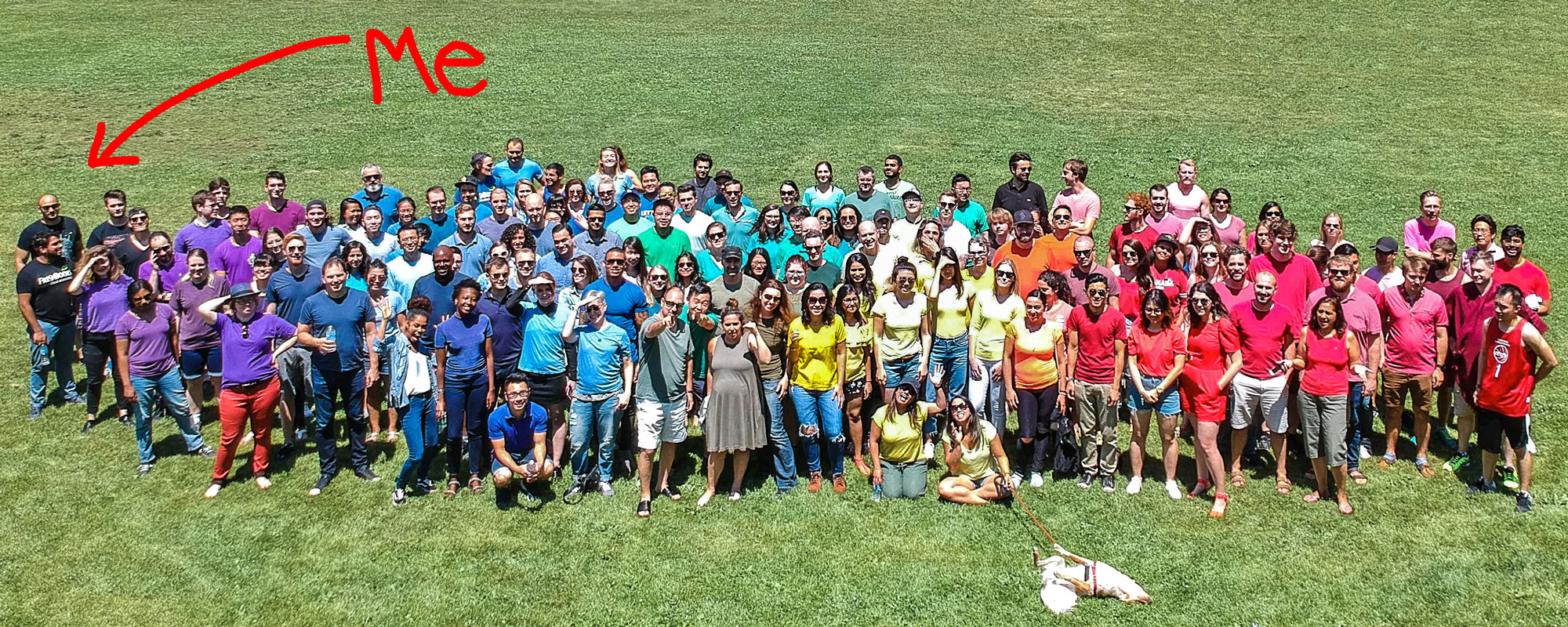 A group photo of this year's Pride BBQ. This was the day I realized that apparently I only own black shirts.